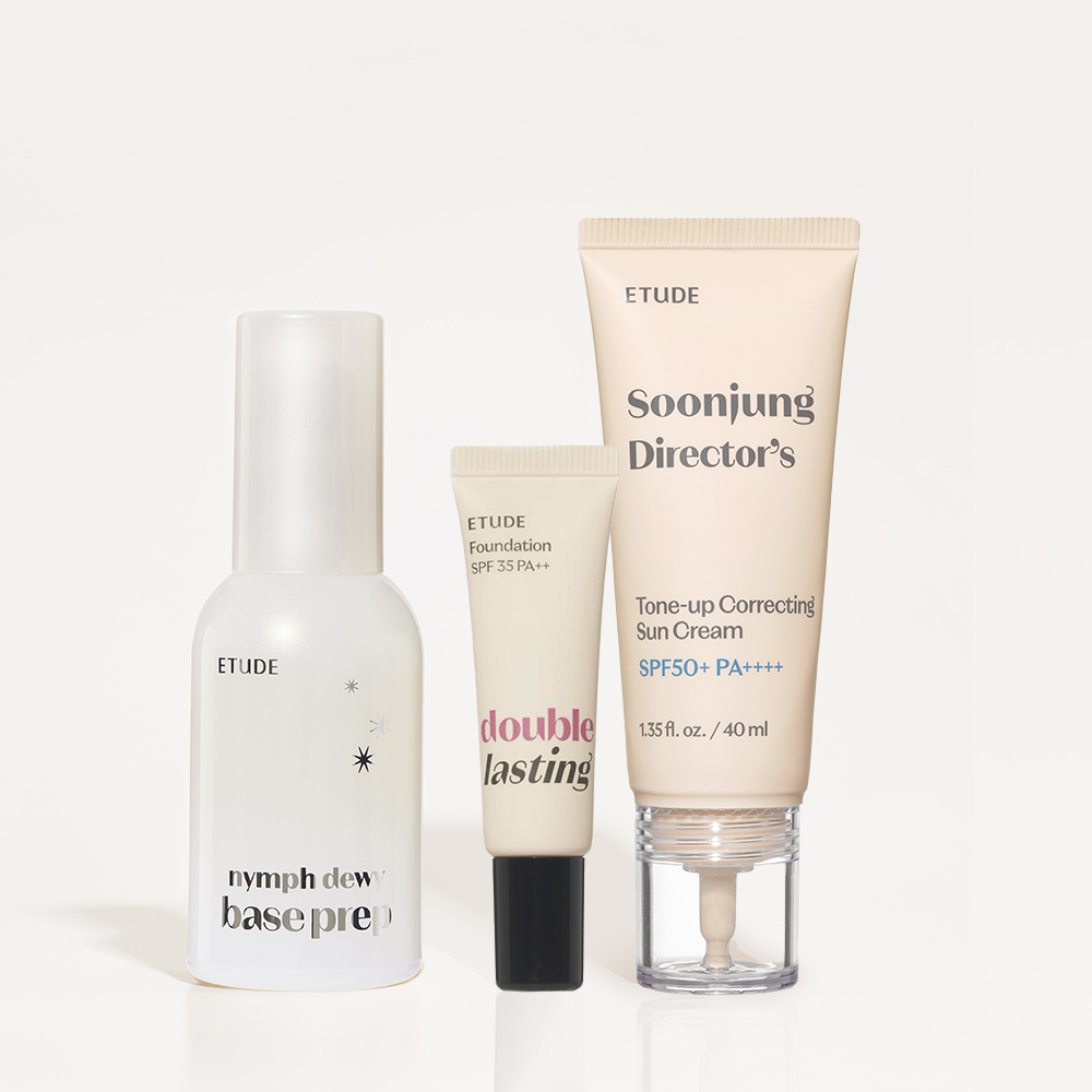 [에뛰드]님프듀이베이스프렙💘GIFT순정톤업선크림40ml,더블파데10g 30ml, 1개