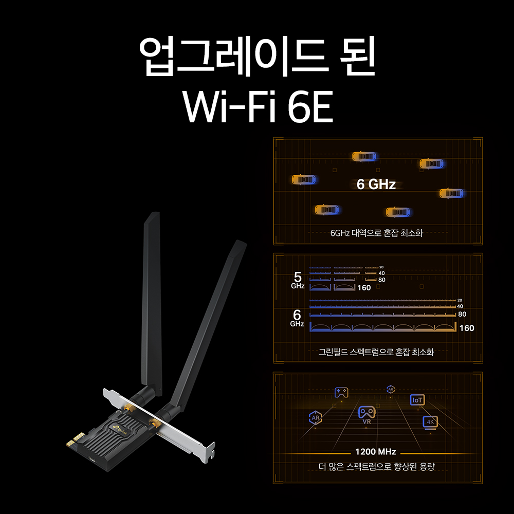 티피링크 AXE5400 Archer TXE72E 블루투스 5.3 PCIe Wi-Fi 6E 인터넷 와이파이 데스크탑 무선 랜카드 - 상세 이미지 2