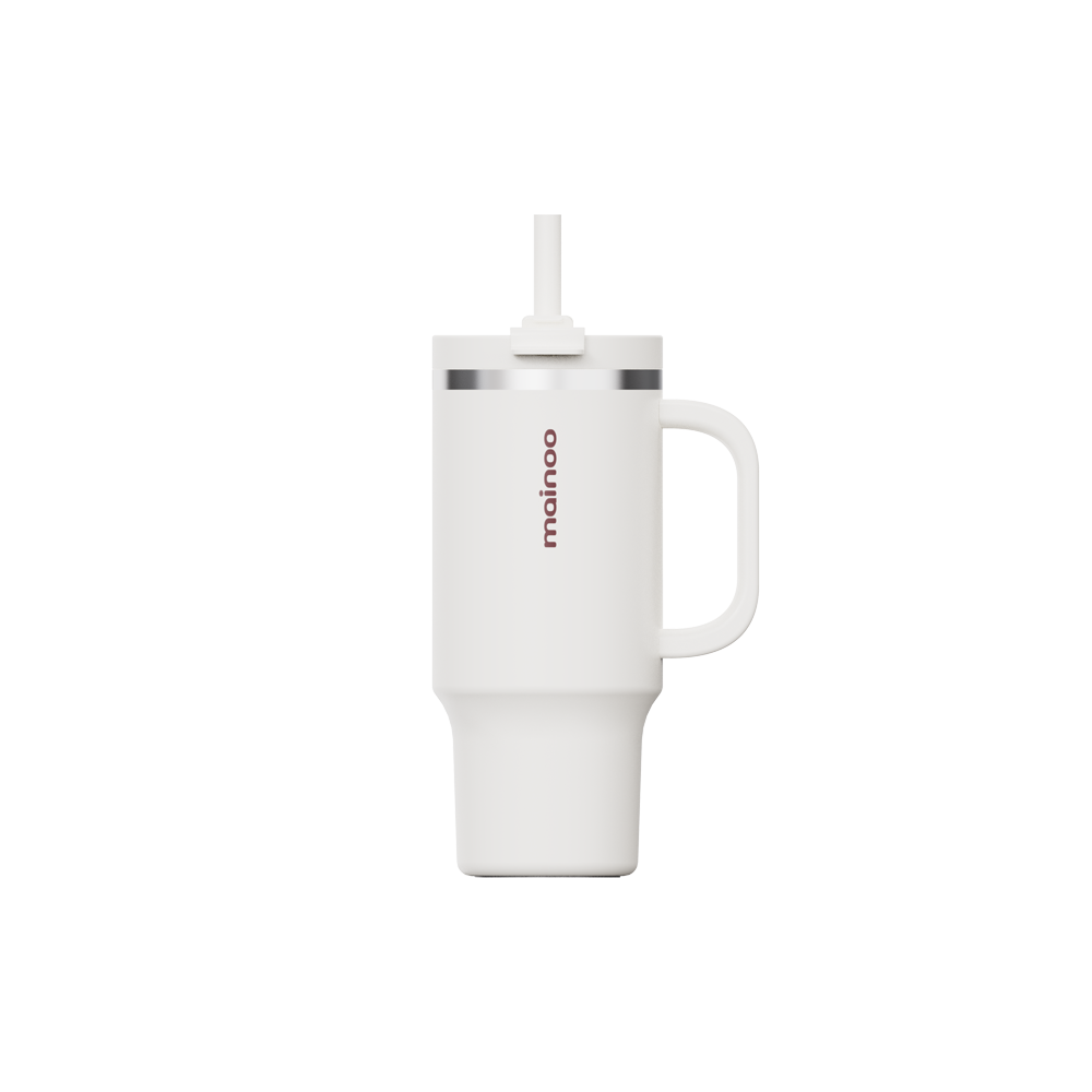 마이누 텀블러 빨대 대용량 손잡이 가벼운 보온보냉 473ml, 레몬쉬폰 - 상세 이미지 5