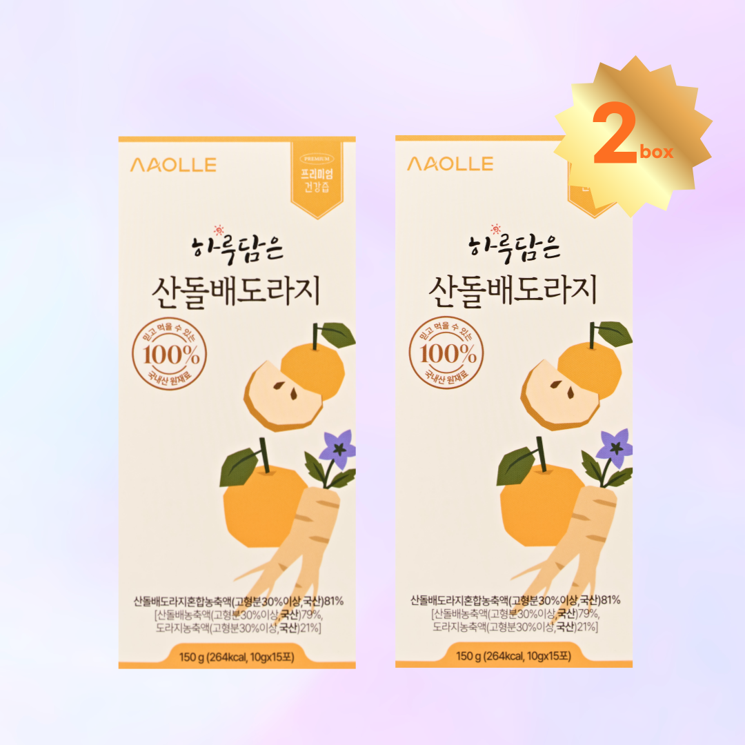 하루담은 산돌배도라지 스틱 산돌배즙 어린이 면역 온가족 15포, 2개 - 상품 이미지