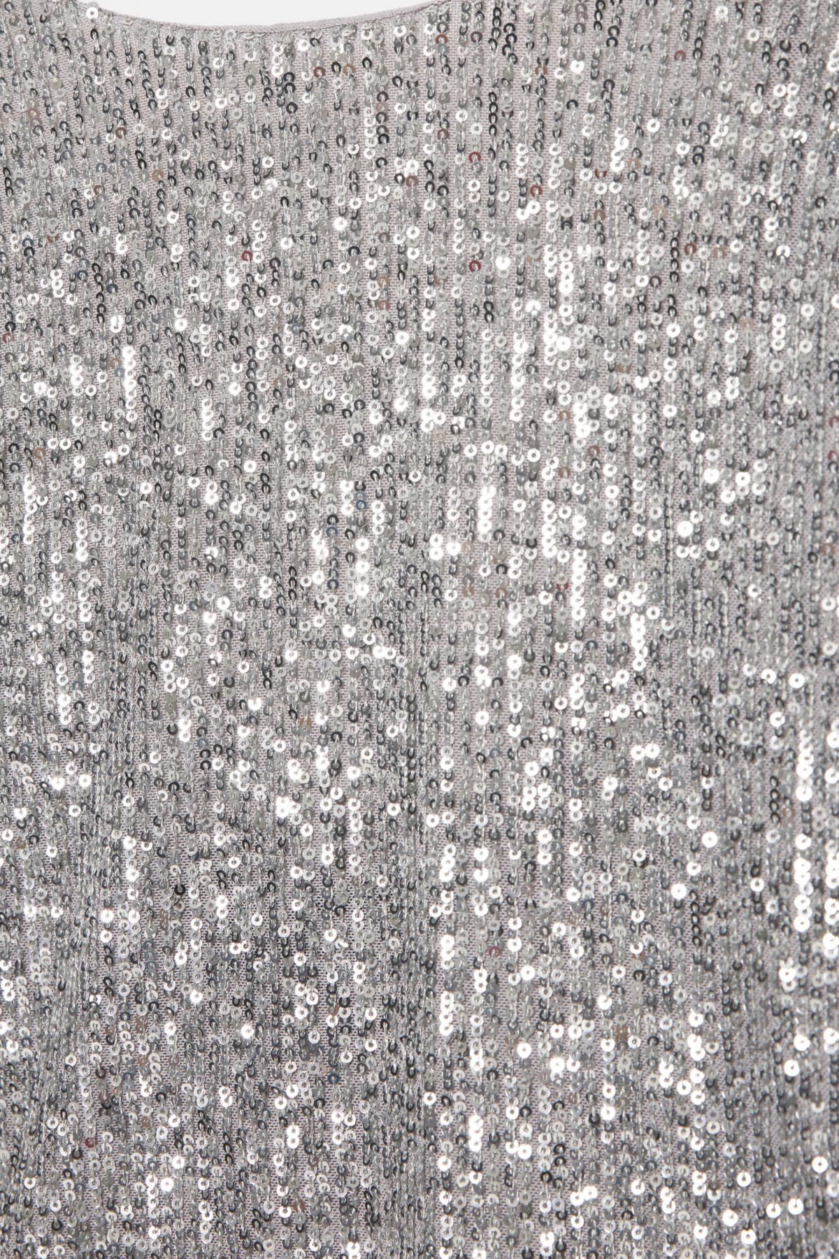풀앤베어 글리터 시퀸 크롭 긴팔 탑 7560/349 SILVER 이미지 8