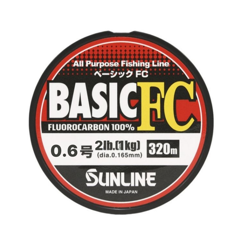 시마노 선라인 베이직 FC 320M 플로로 카본라인 낚시 쇼크리더 목줄 0.6호 - 상품 이미지
