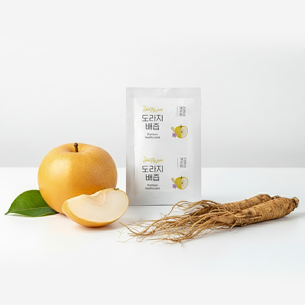 늘초담 도라지배즙 90ml 30포 배 도라지청 약도라지 진액 맥문동 수세미 생강 어른 아기 - 상세 이미지 5
