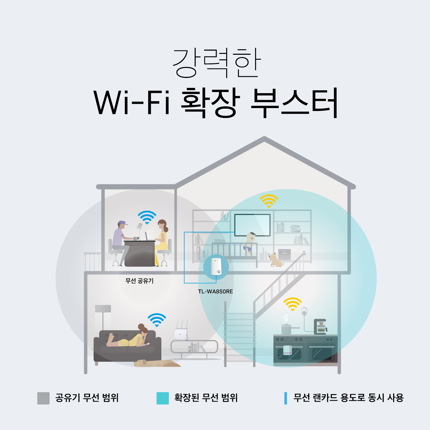 티피링크 TL-WA850RE 300Mbps 무선 와이파이 증폭기 확장기 이미지 3