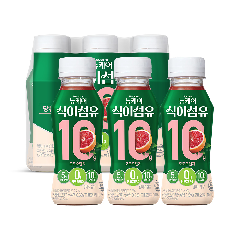뉴케어 식이섬유 10g 모로오렌지맛 240ml, 18개 - 상품 이미지