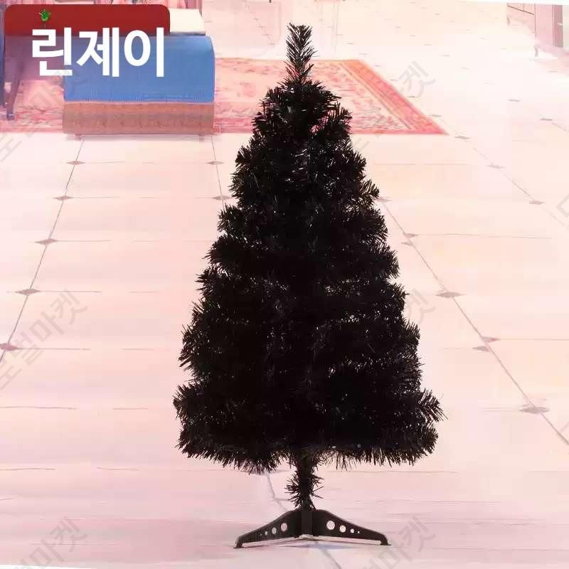 블랙크리스마스트리 무장식 카페 크리스마스 미니 소형 호텔 - 상세 이미지 2