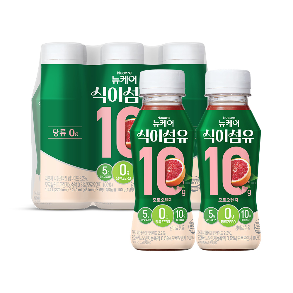 뉴케어 식이섬유 10g 모로오렌지맛 240ml, 12개 - 상품 이미지