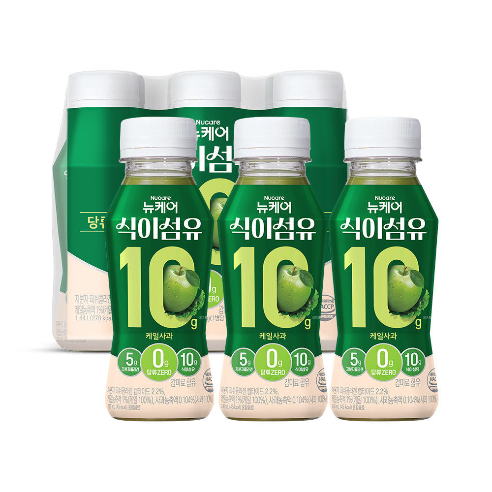 뉴케어 식이섬유 10g 케일사과맛 240ml, 18개 - 상품 이미지