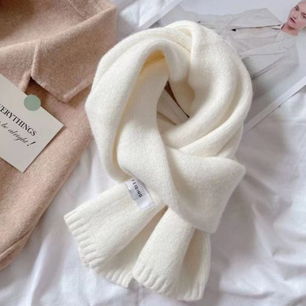 부드러운 무지 숏 목도리 데일리 숏 목도리 남여공용 겨울 - 메인 이미지