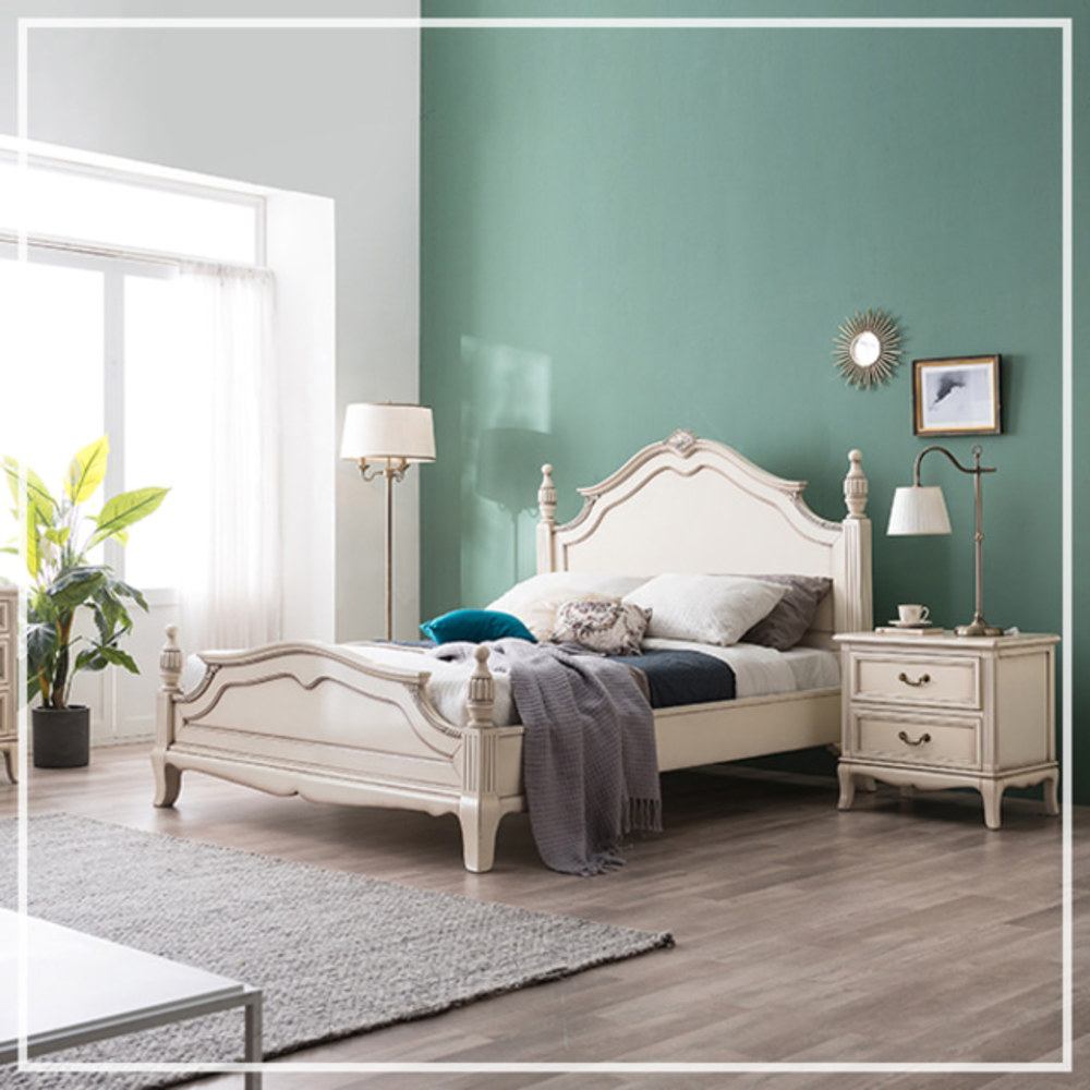 까사홈 프렌치로얄 엔틱 침대프레임 킹사이즈(K)