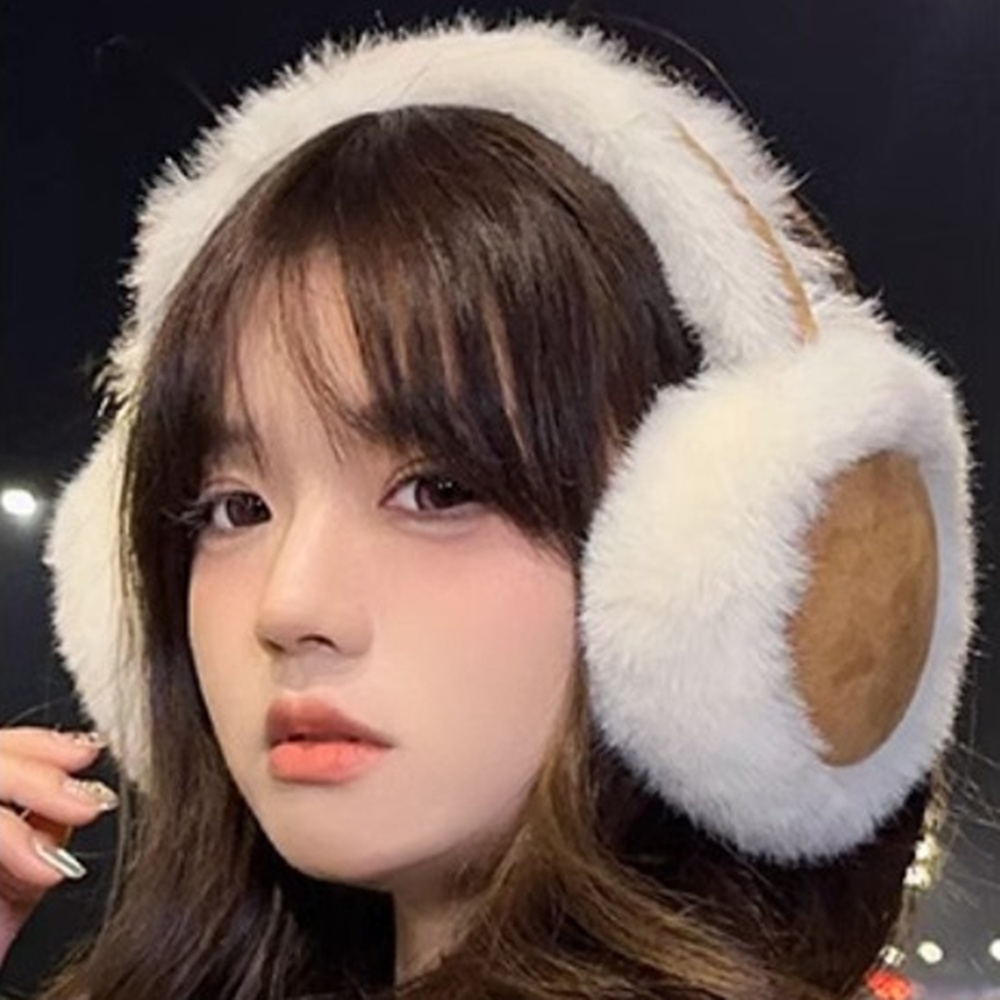 박대표마켓 겨울 털 귀마개 양털 귀도리 남녀공용 커플 방한 귀돌이 따뜻한 방한용품 - 상품 이미지