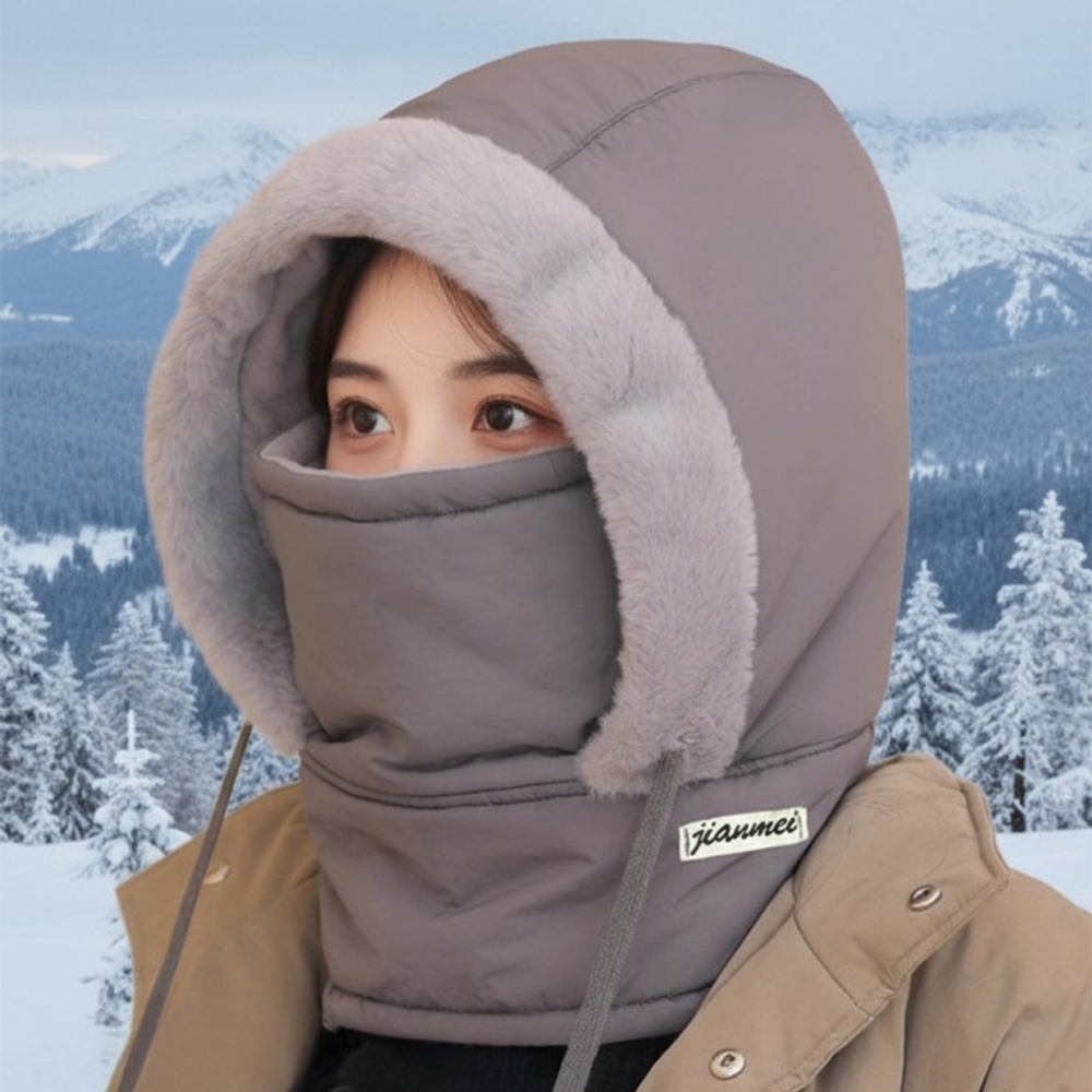 기모 방한 패딩 바라클라바 후드 넥워머 모자 - 상품 이미지