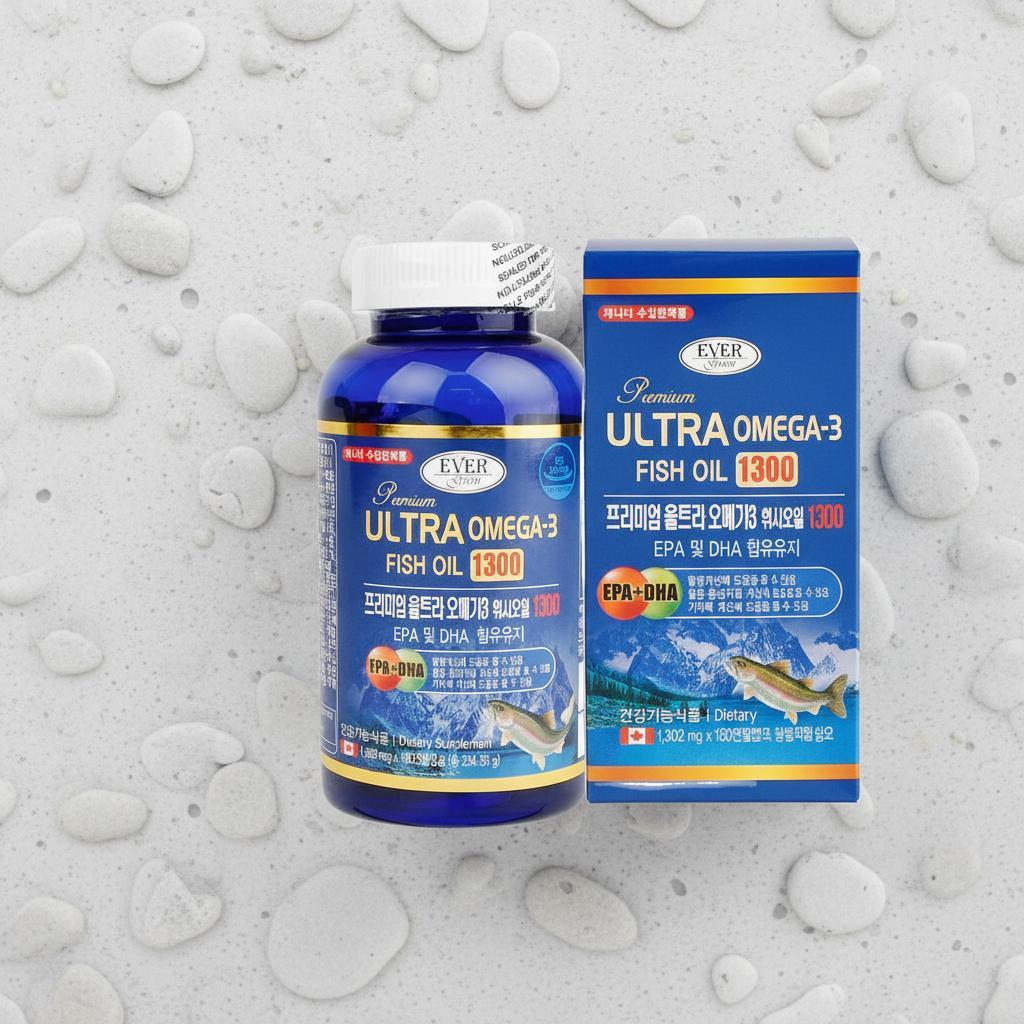 프리미엄 울트라 피쉬 오메가3 180캡슐 6개월분 EPA+DHA 1302mg 오메가쓰리 - 상품 이미지