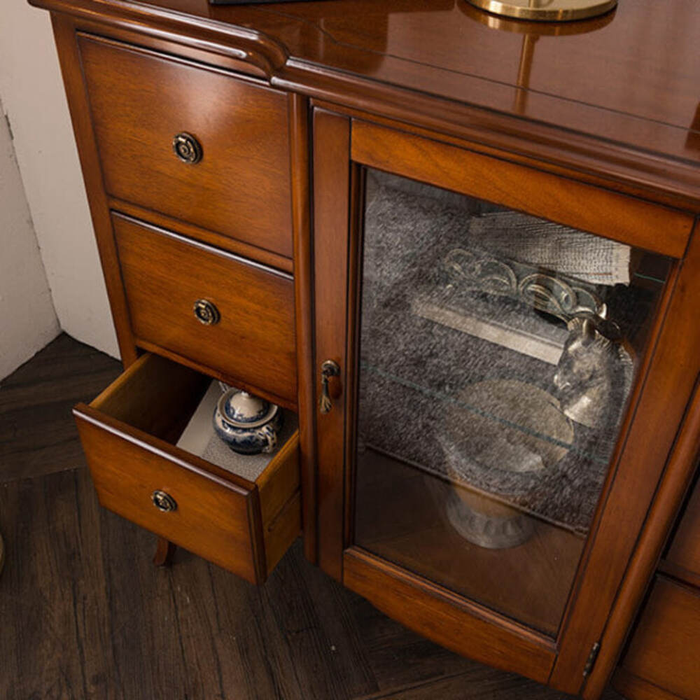 까사홈 러브썸 엔틱 유리 부페장