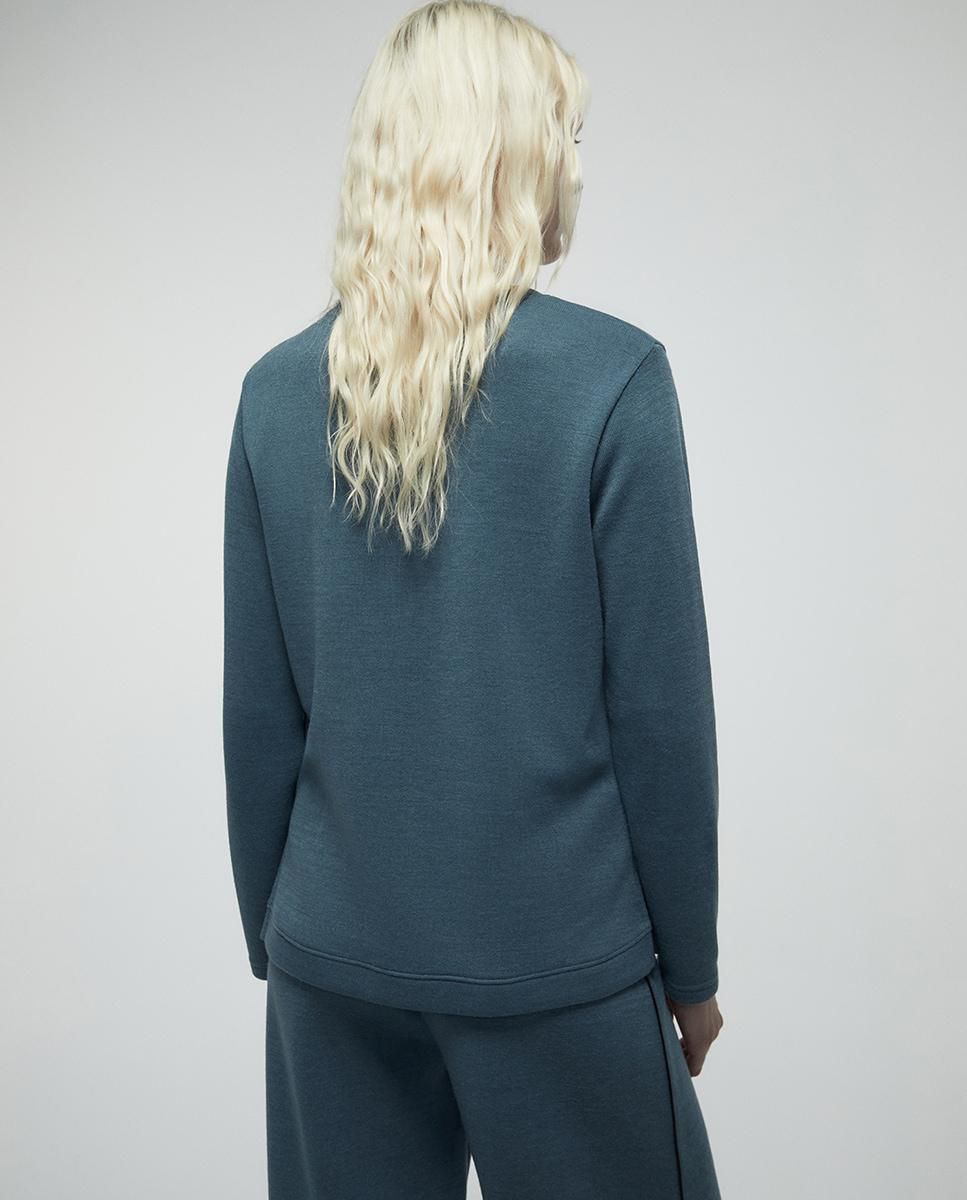 스페라 배색 라인 소프트 긴팔 티셔츠 58360106106 VERDE PATO - 상세 이미지 5