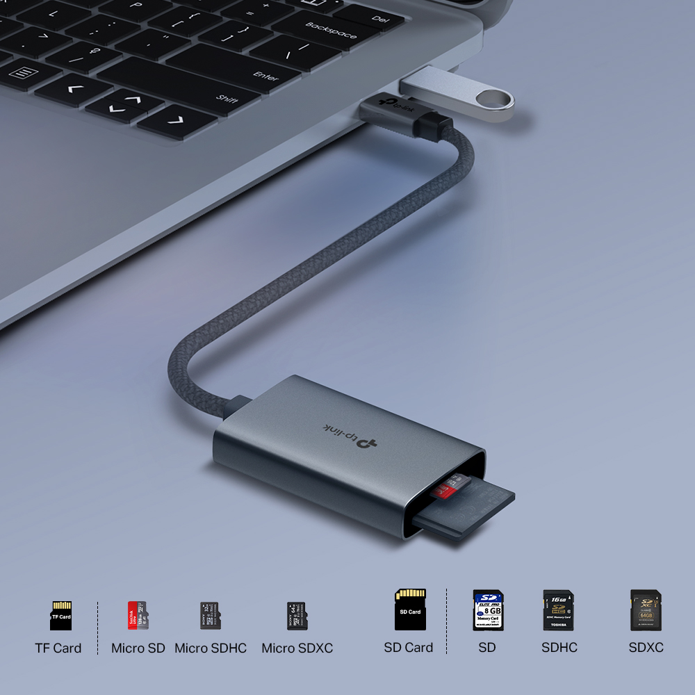 티피링크 UA440C SD카드리더기 USB-C 3.0 동시 읽기/쓰기 듀얼 UHS-II - 상세 이미지 3