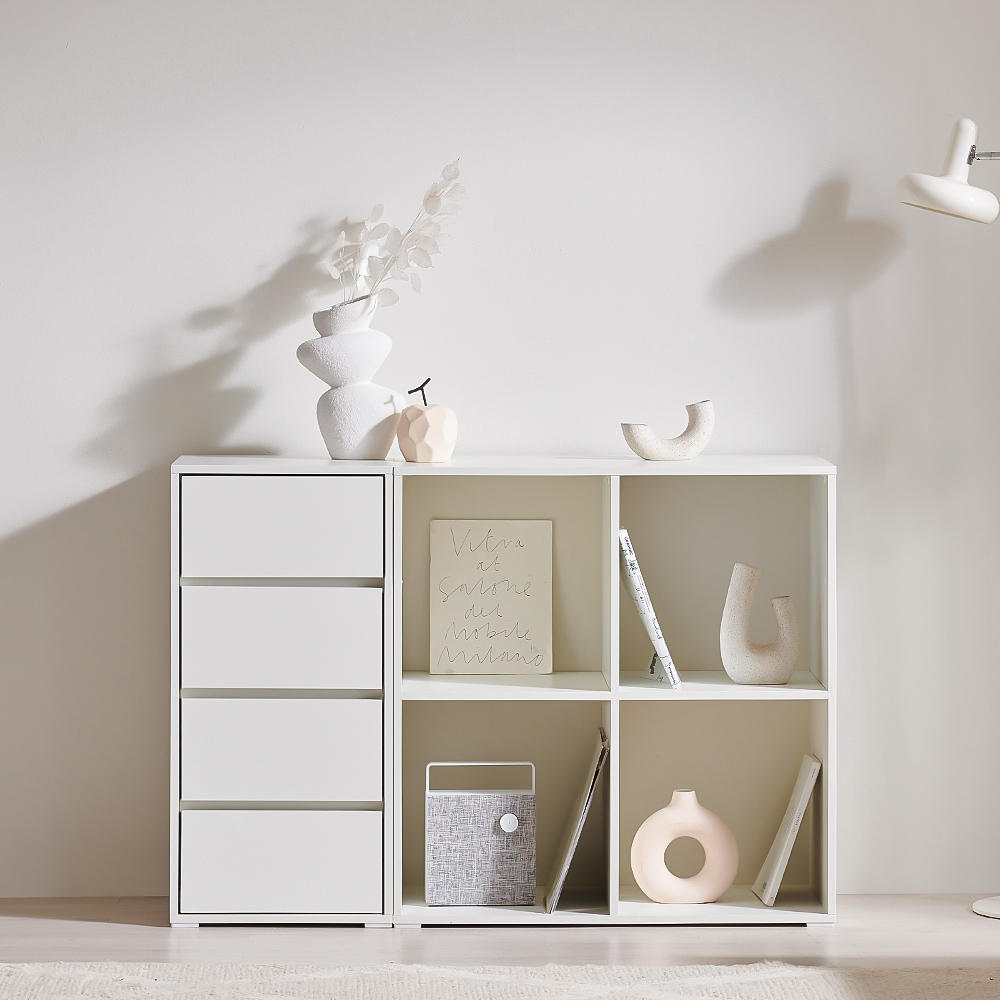 바스포르 뮤트 E0등급 800 선반장 높은 거실장