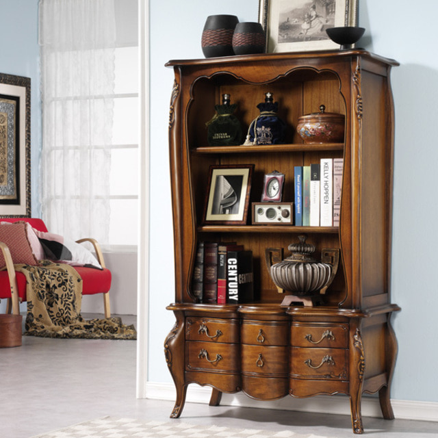 까사홈 라인브리즈 엔틱 오픈 장식장