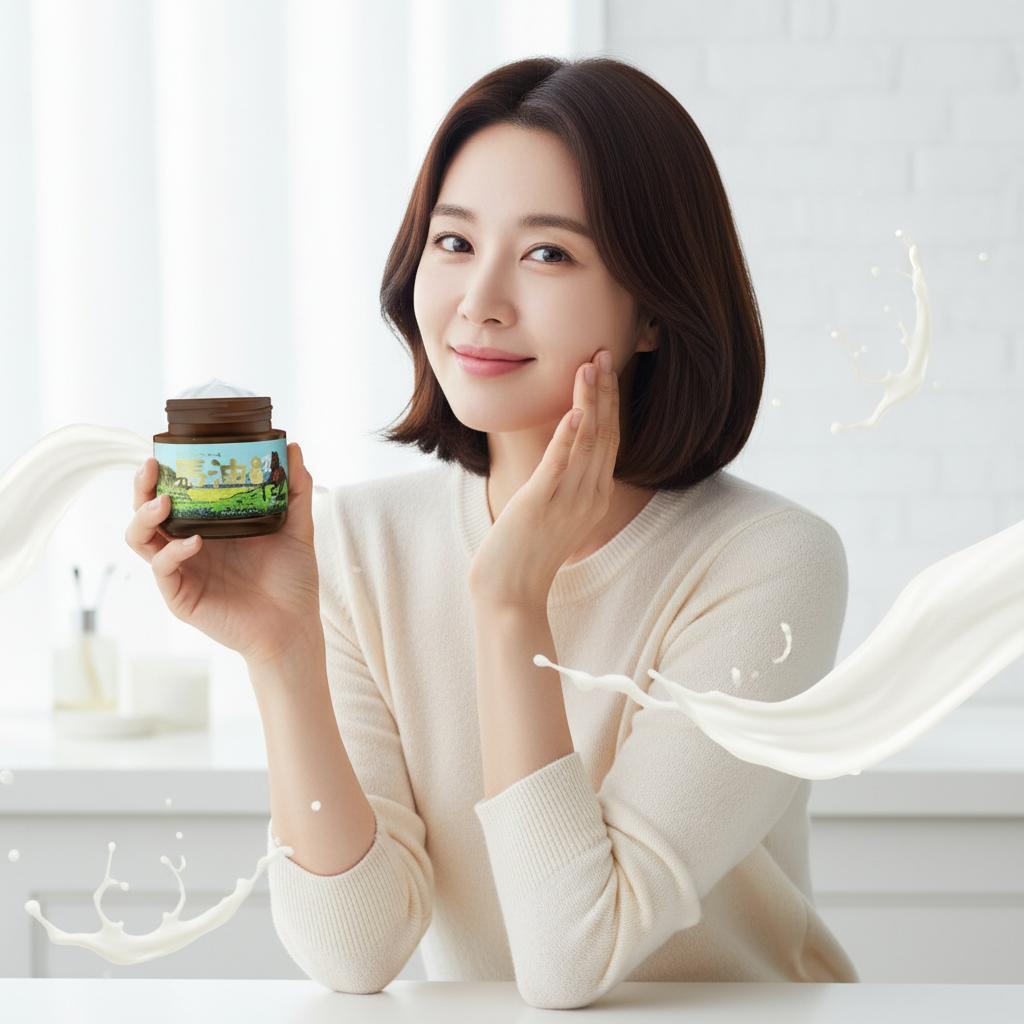 북해도 마유 100% 크림 진 일본 얼굴 바디 전신 수분 - 메인 이미지