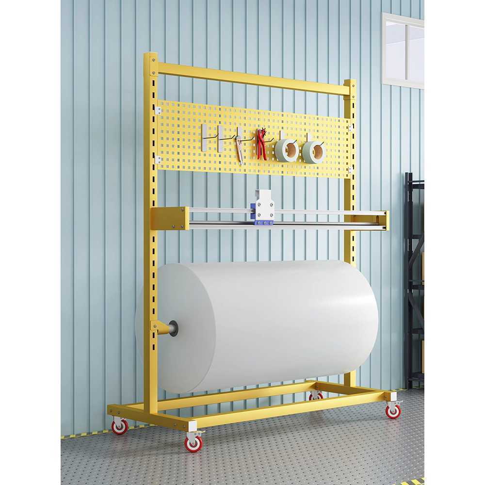 포장용 에어캡 거치대 뽁뽁이 롤정리 다용도 스탠드 단일축 단날 120x60x160cm - 상품 이미지