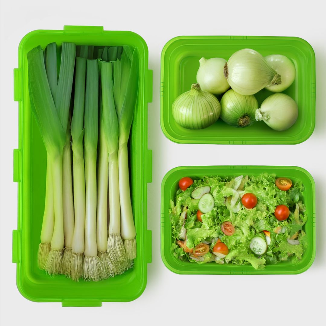 냉장고 밀폐용기 반찬통 김치 야채 안전 소분통 수납용기 국산5세트 - 상세 이미지 3