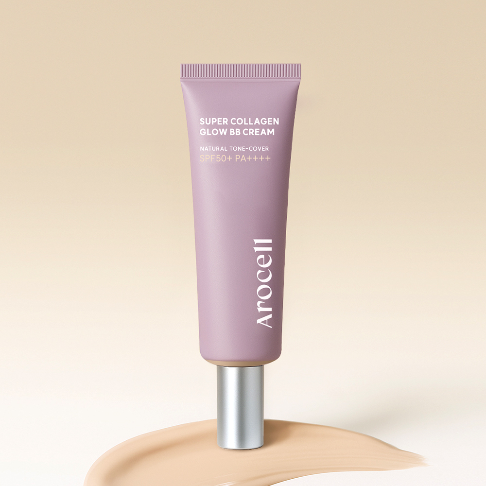 [10% 추가적립/4월 네이버PICK] 아로셀 슈퍼 콜라겐 글로우 비비 크림 40ml + [증정] 콜라겐 랩핑 마스크 1박스(5mlx4)