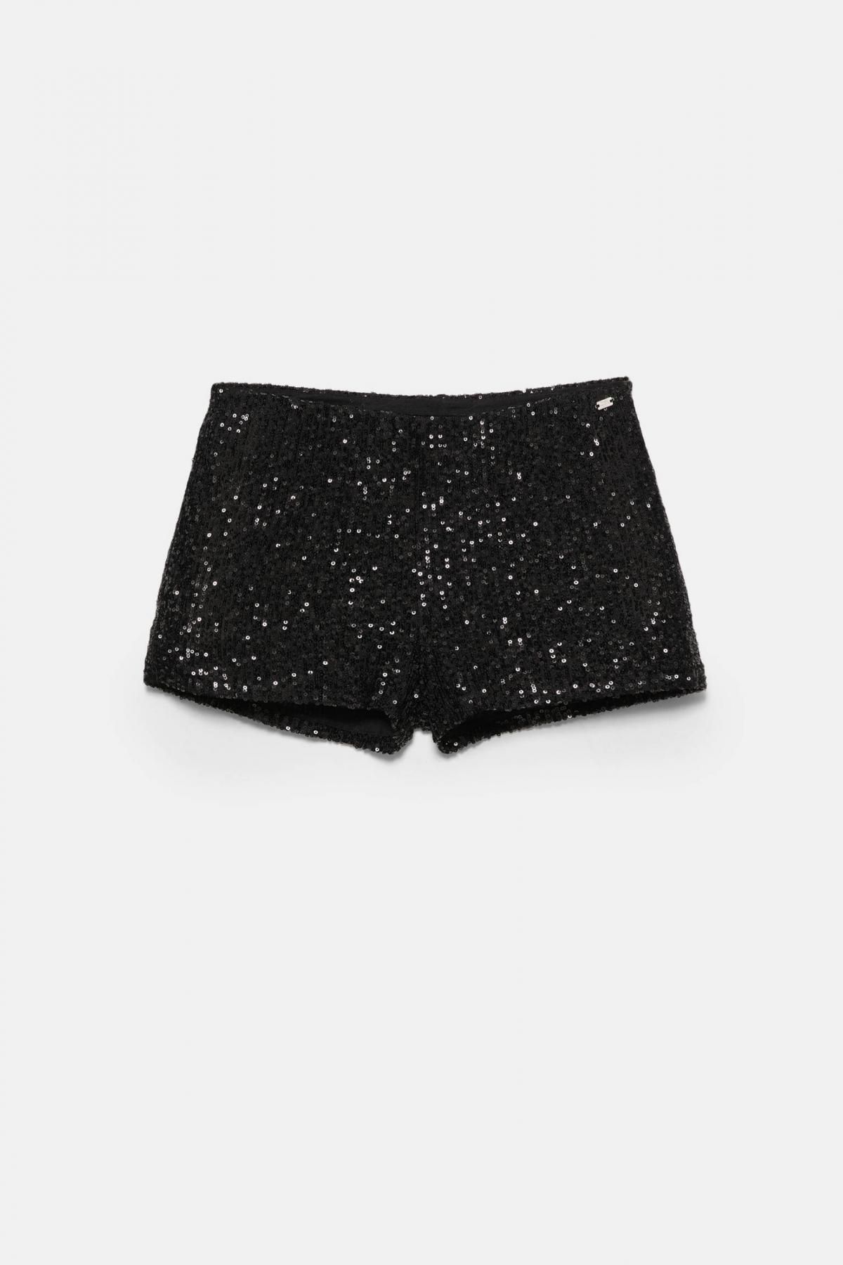 풀앤베어 글리터 시퀸 미니 쇼츠 7696/357 BLACK - 상품 이미지
