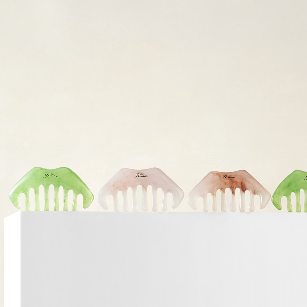 제이끌레르 브러쉬 두피 괄사 마사지 마시지기 밀랍 헤어 전신 림프 경락 빗