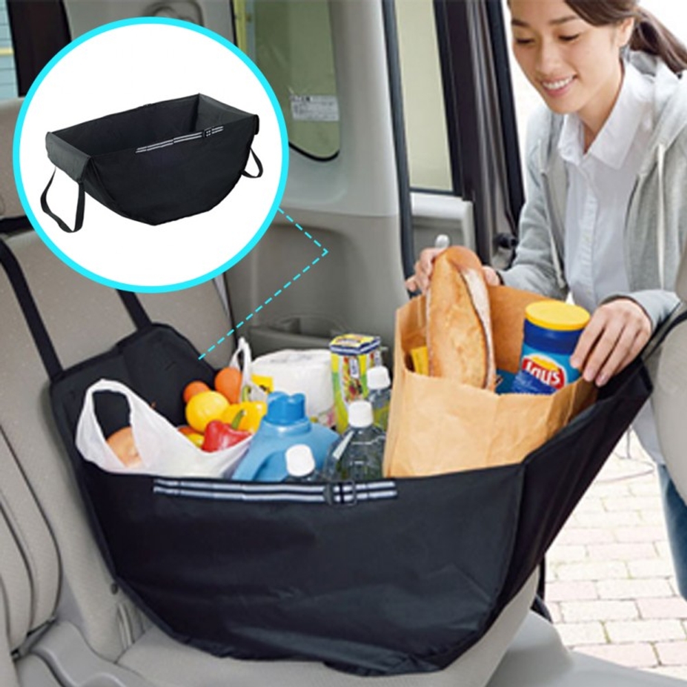 차량 대용량 수납 해먹 바구니 차량용 장바구니 인테리어 소품 디자인 마트바구니 - 메인 이미지
