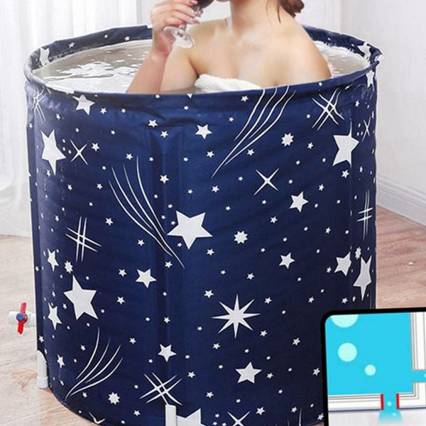 휴대용 접이식 욕조 1인 반신욕 욕조 공간활용 자취방 캠핑 성인 - 메인 이미지