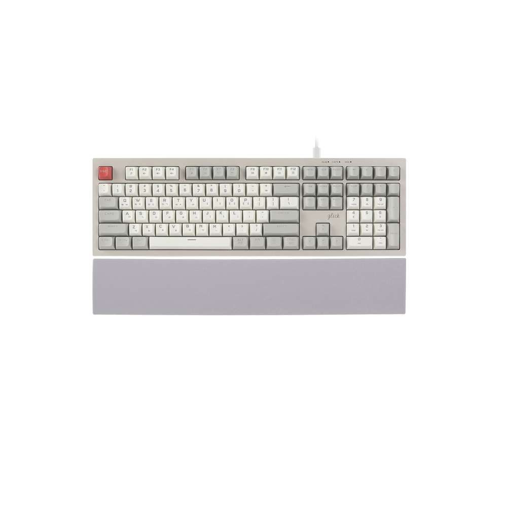 지클릭커 오피스프로 OSP108K 유선 키보드 실리콘 팜레스트 세트 Retro - 상품 이미지