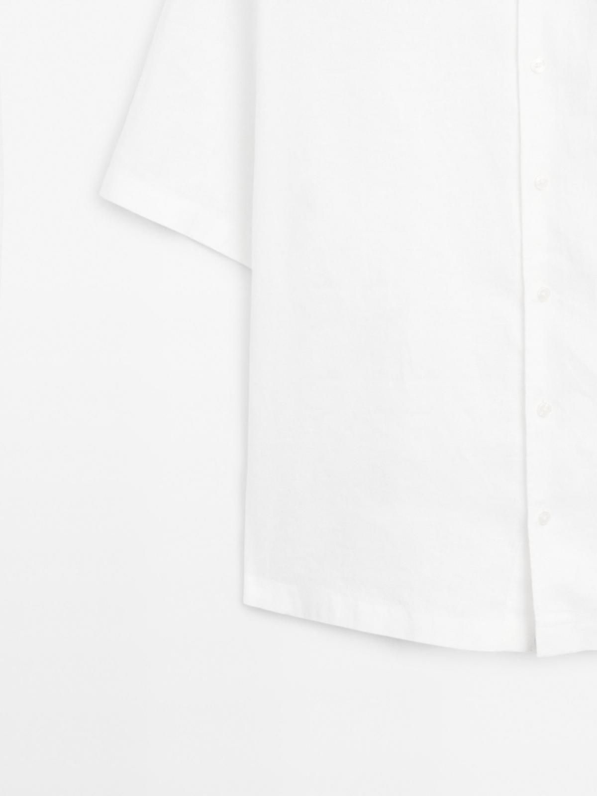 마시모두띠 린넨 레귤러핏 반팔 셔츠 화이트 1720/270 OFF WHITE - 상세 이미지 4