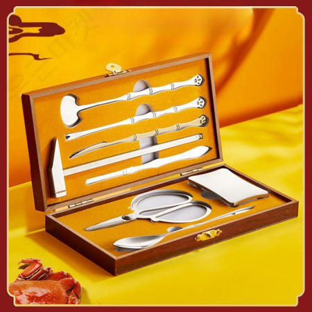 [해외]갑각류 오픈키트 세트 클립 도구 랍스터 매니아 게껍질 장비 1. 실버 세트