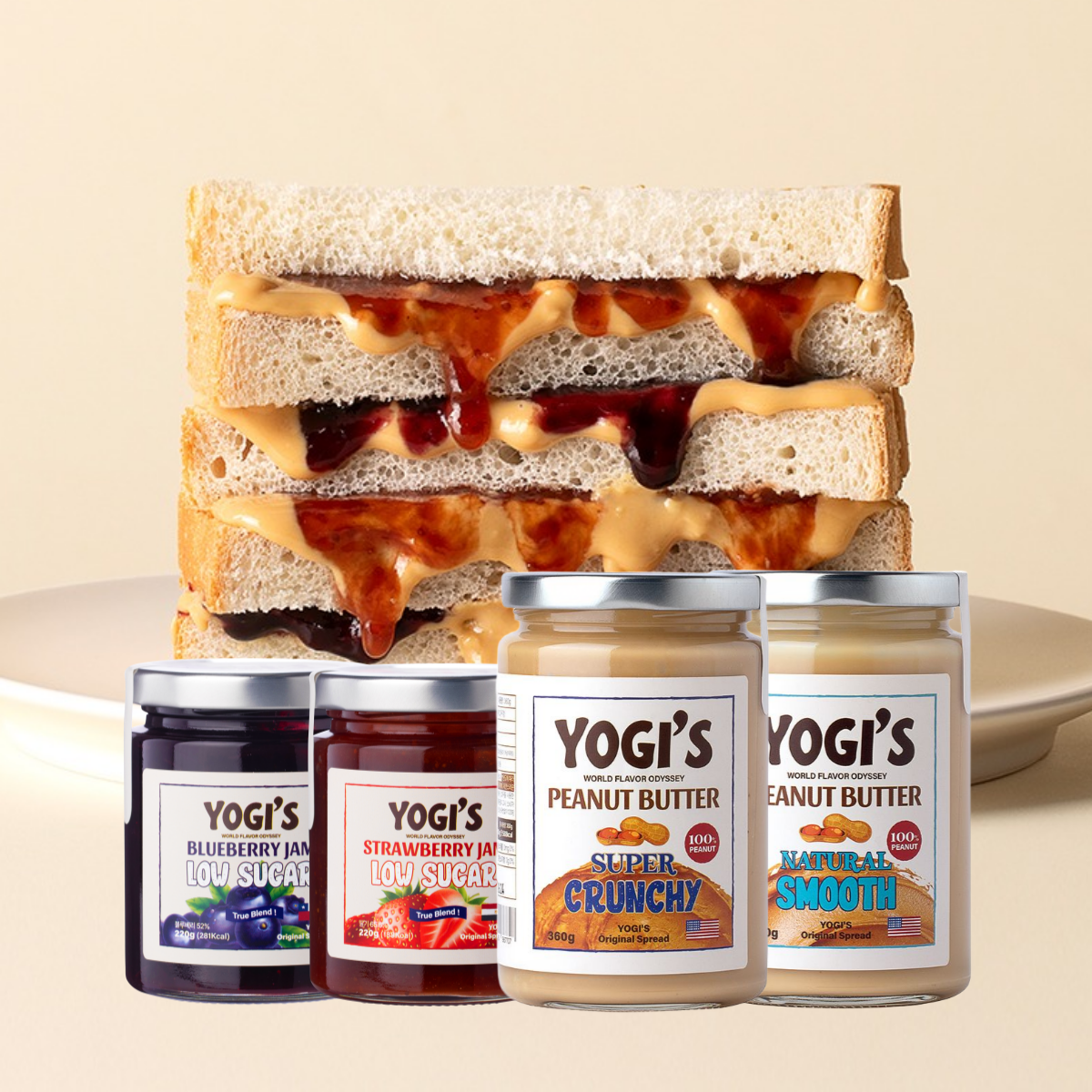 요기스 땅콩버터&저당잼 SET(PB&J) - 상품 이미지