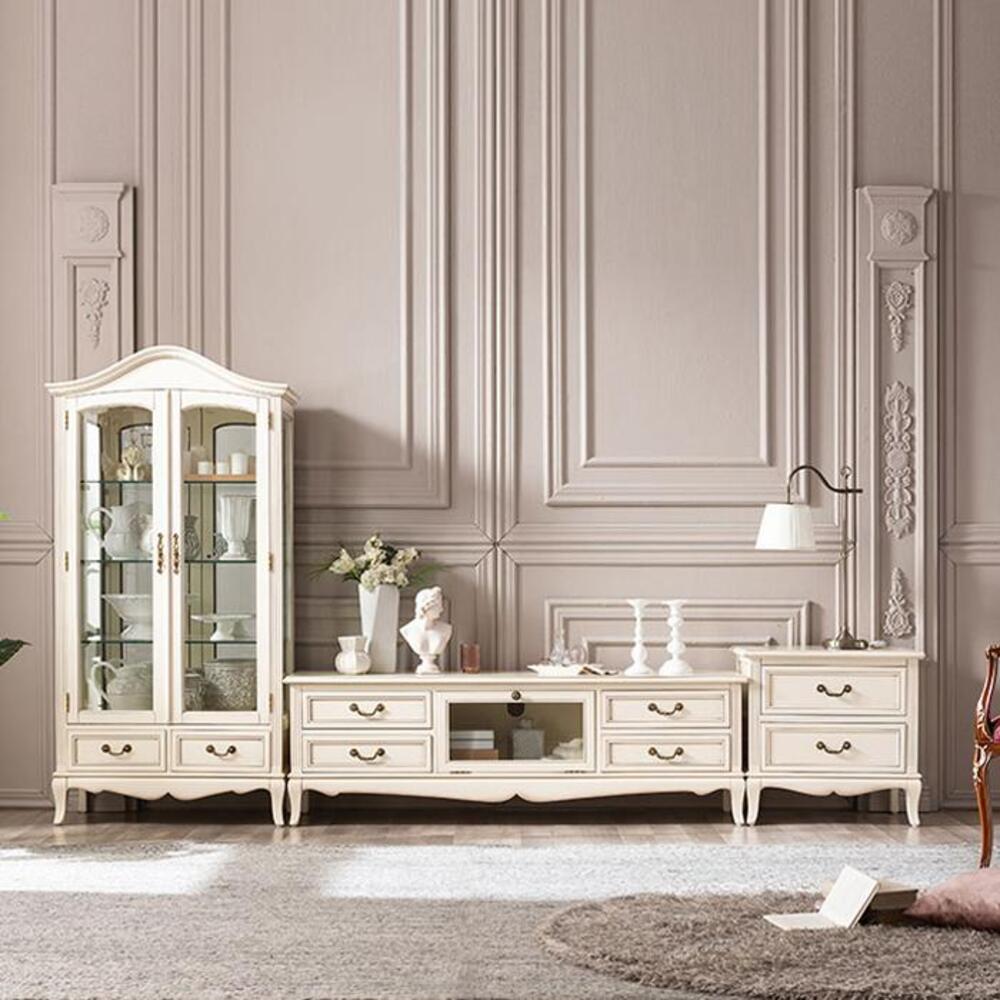 까사홈 베로나 엔틱 유리 장식장