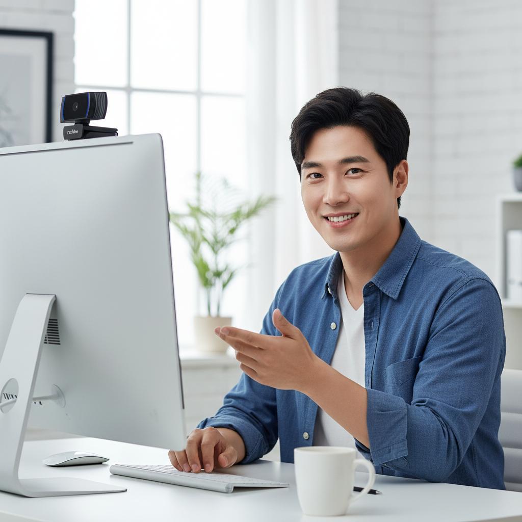 브로드캠 웹캠 오토포커스 PC카메라 - 상품 이미지
