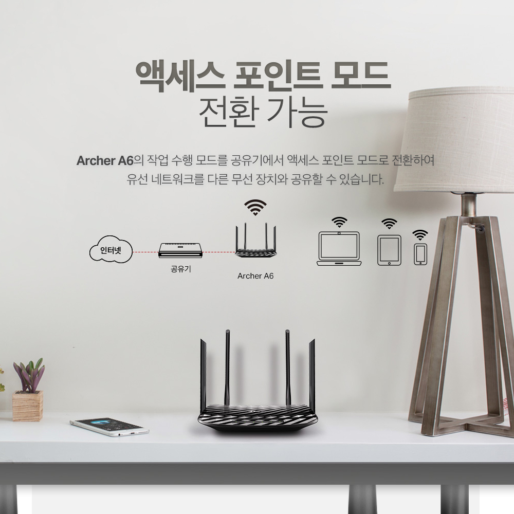 티피링크 AC1200 Archer A6 Wi-Fi 5 유무선 기가 와이파이 인터넷공유기 이미지 6