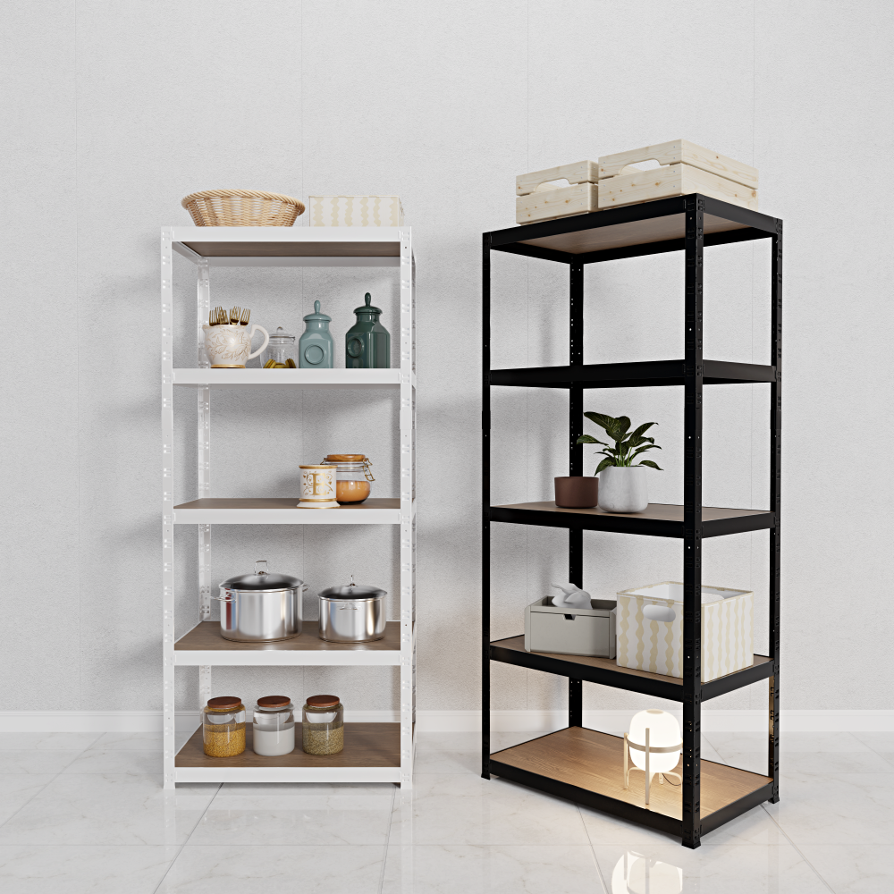 랙셈블 철제선반 조립식 앵글 경량랙 베란다 창고 무볼트 창고 8003001200 5단 제품 이미지