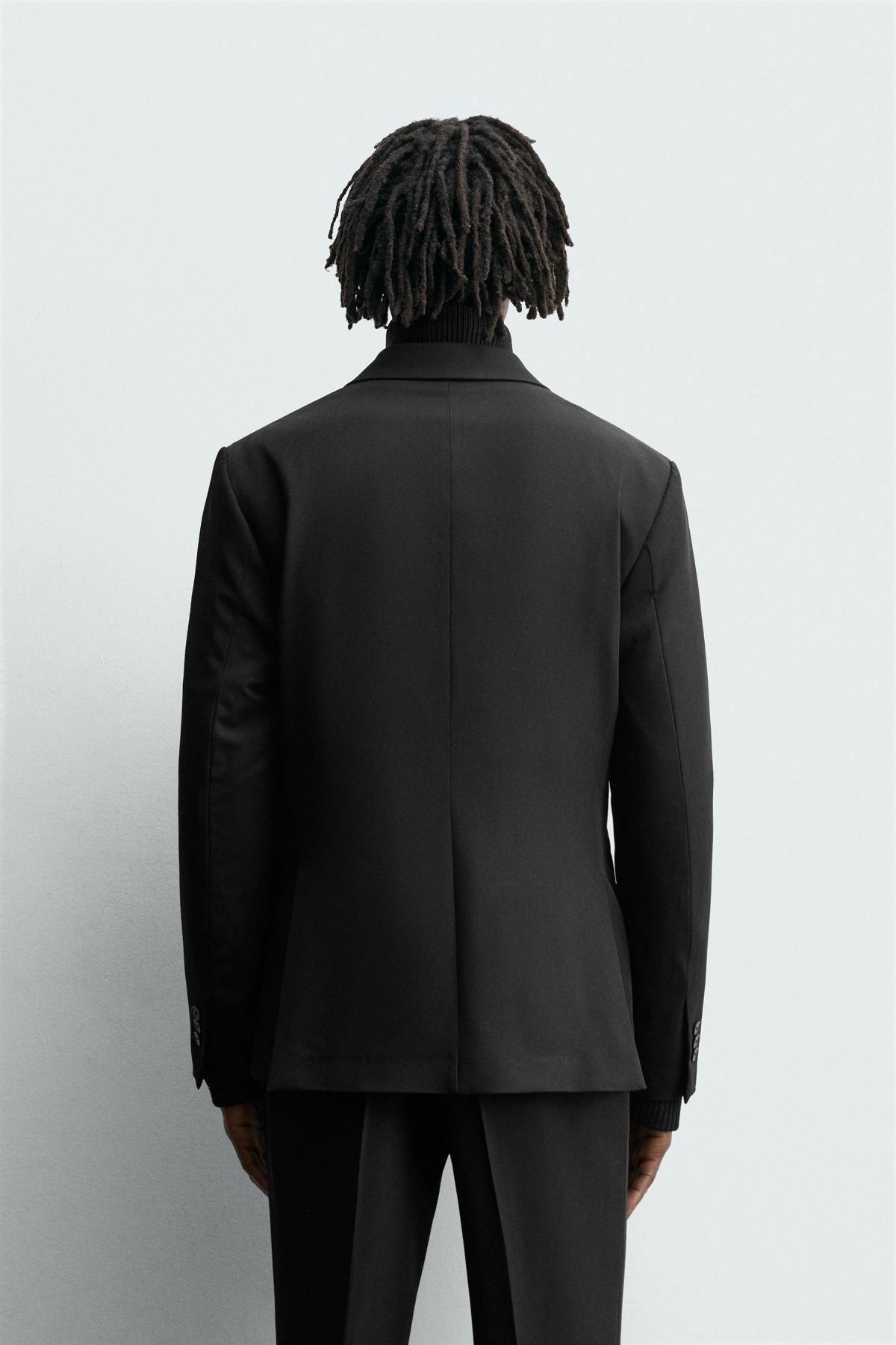 자라 더블브레스트 컴포트 블레이저 9592/999 BLACK - 상세 이미지 4