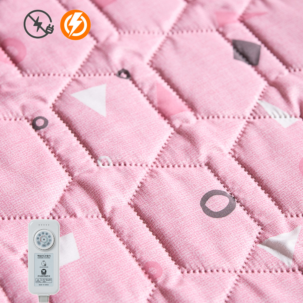 곰표 한일 전기요 탄소매트 워셔블 무자계 2인용 보니 핑크 더블