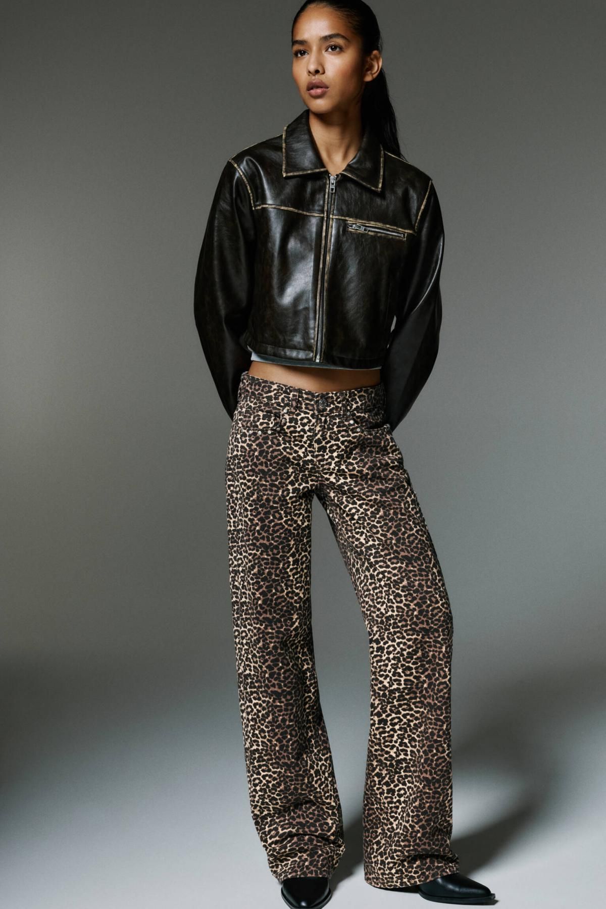 풀앤베어 레오파드 프린트 스터드 스트레이트핏 진 3670/340 LEOPARD - 상세 이미지 2
