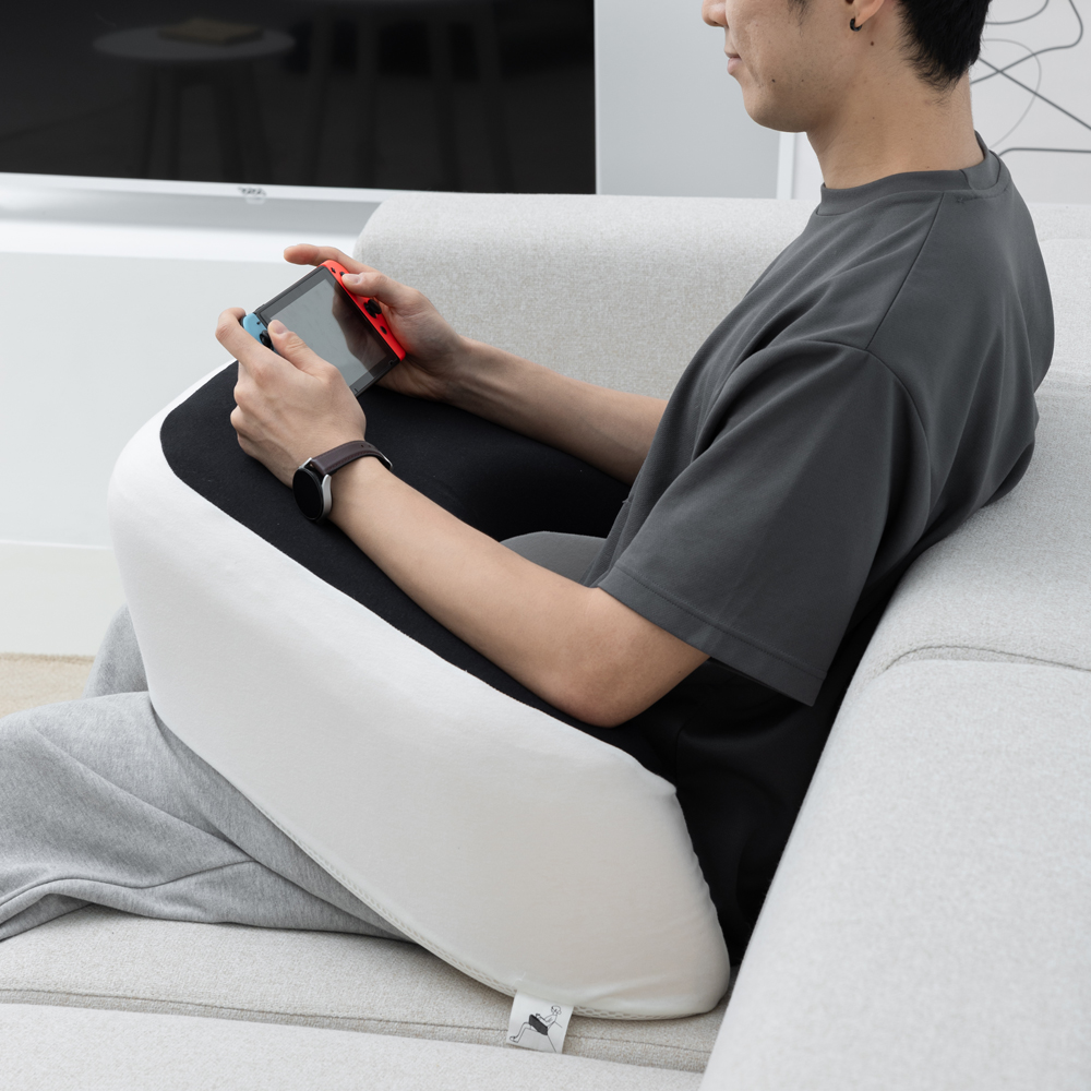 펌플렉스 레벨업쿠션 170 게이밍 독서 반달 미용실 뜨개질 쿠션