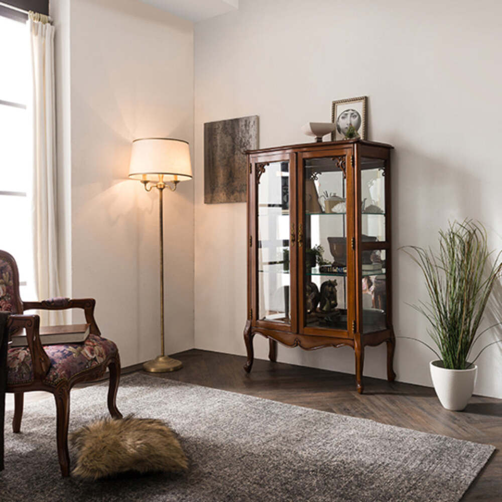 까사홈 까르띠 엔틱 유리 장식장