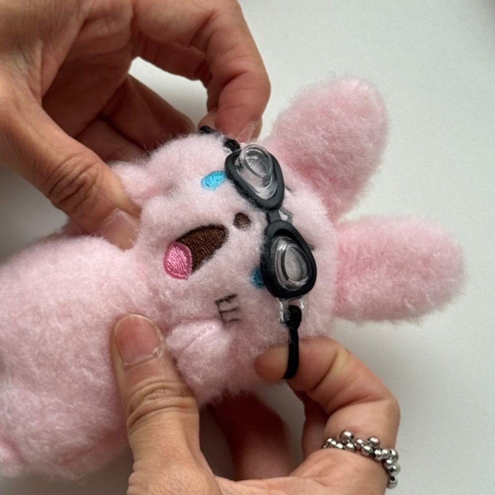 인형 고글 물안경 수경 선글라스 소품 악세사리 10CM 15CM 모루인형 안경 꾸미기 부자재 키링 만들기 - 메인 이미지