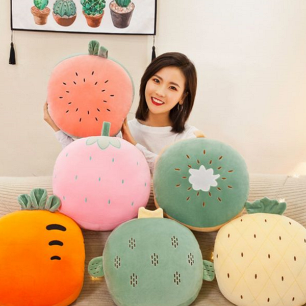 휴대용 과일 쿠션 담요 캐릭터 쿠션 담요 사무실 낮잠 - 메인 이미지