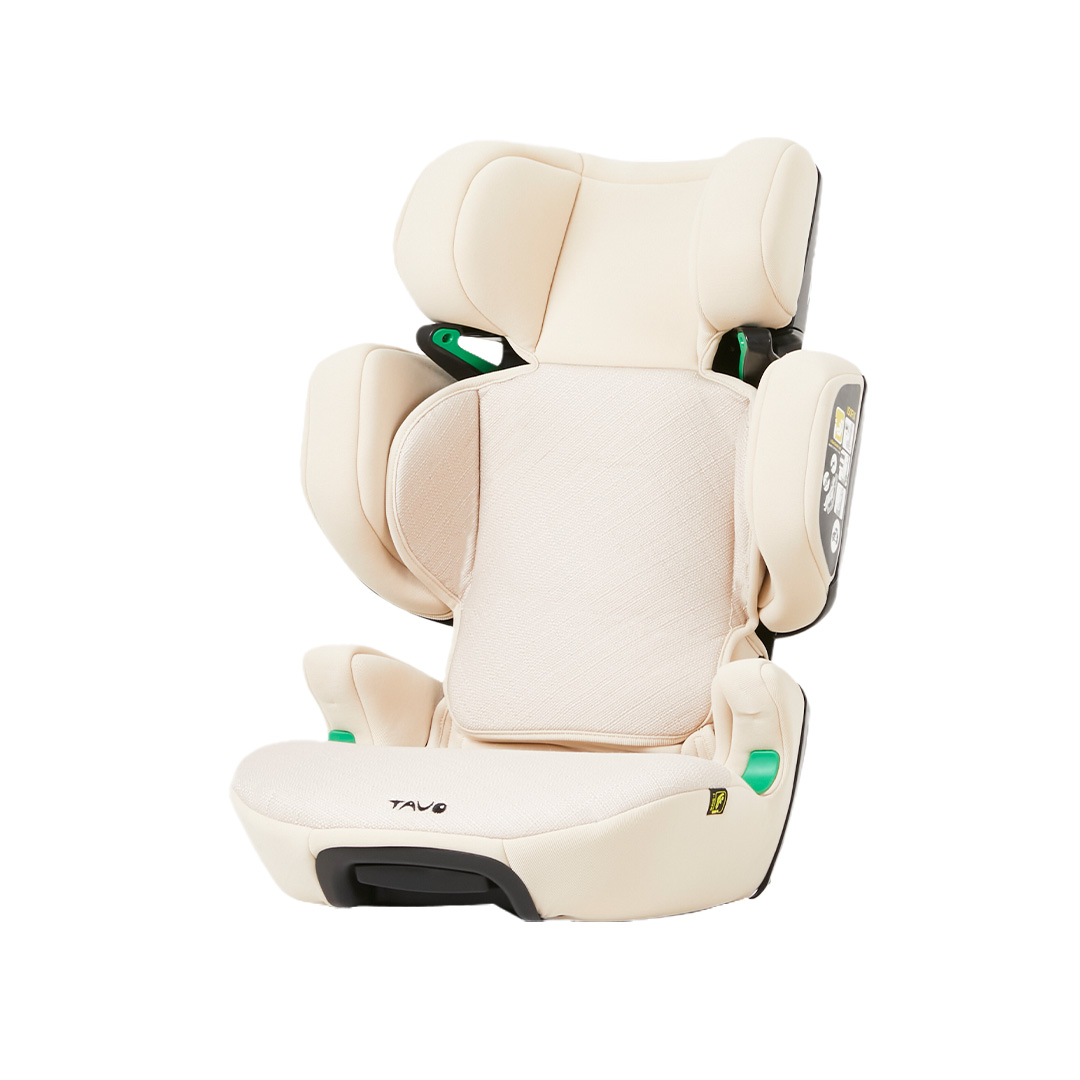 [누비앤타보] TAVO 휴대용카시트 아이컴팩트 아이사이즈 유럽검증 세컨카 카시트 베이지+보관가방