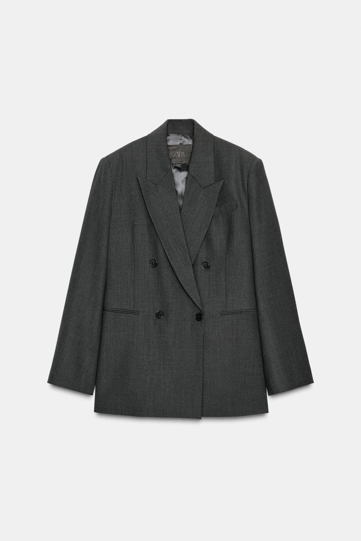 자라 오버사이즈 울 혼방 블레이저 8375/052 DARK GREY - 메인 이미지