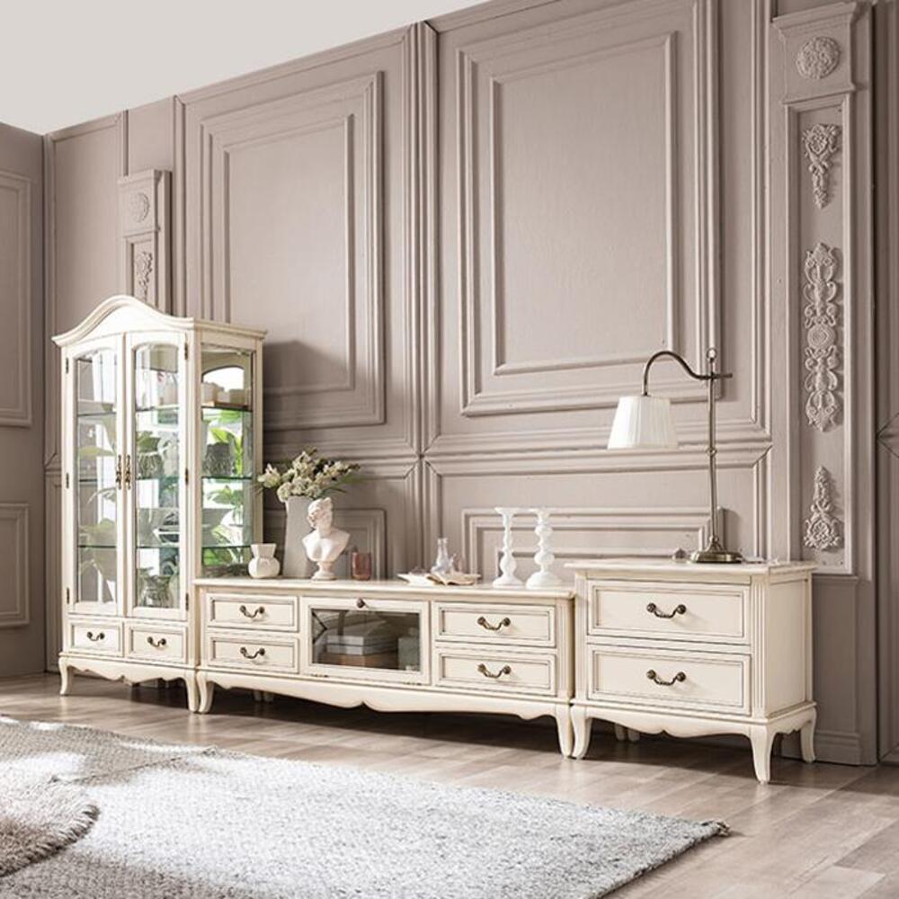 까사홈 베로나 엔틱 유리 장식장