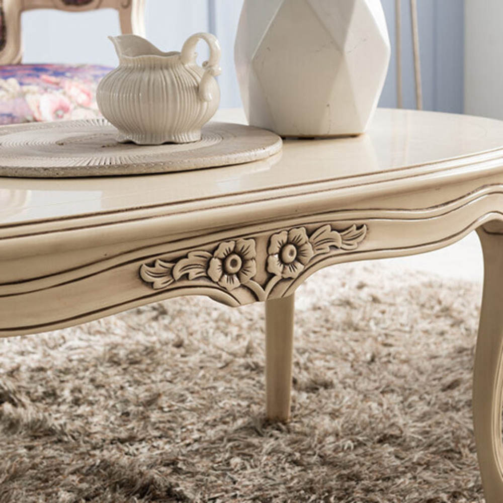 까사홈 샤넬르 엔틱 아이보리 테이블