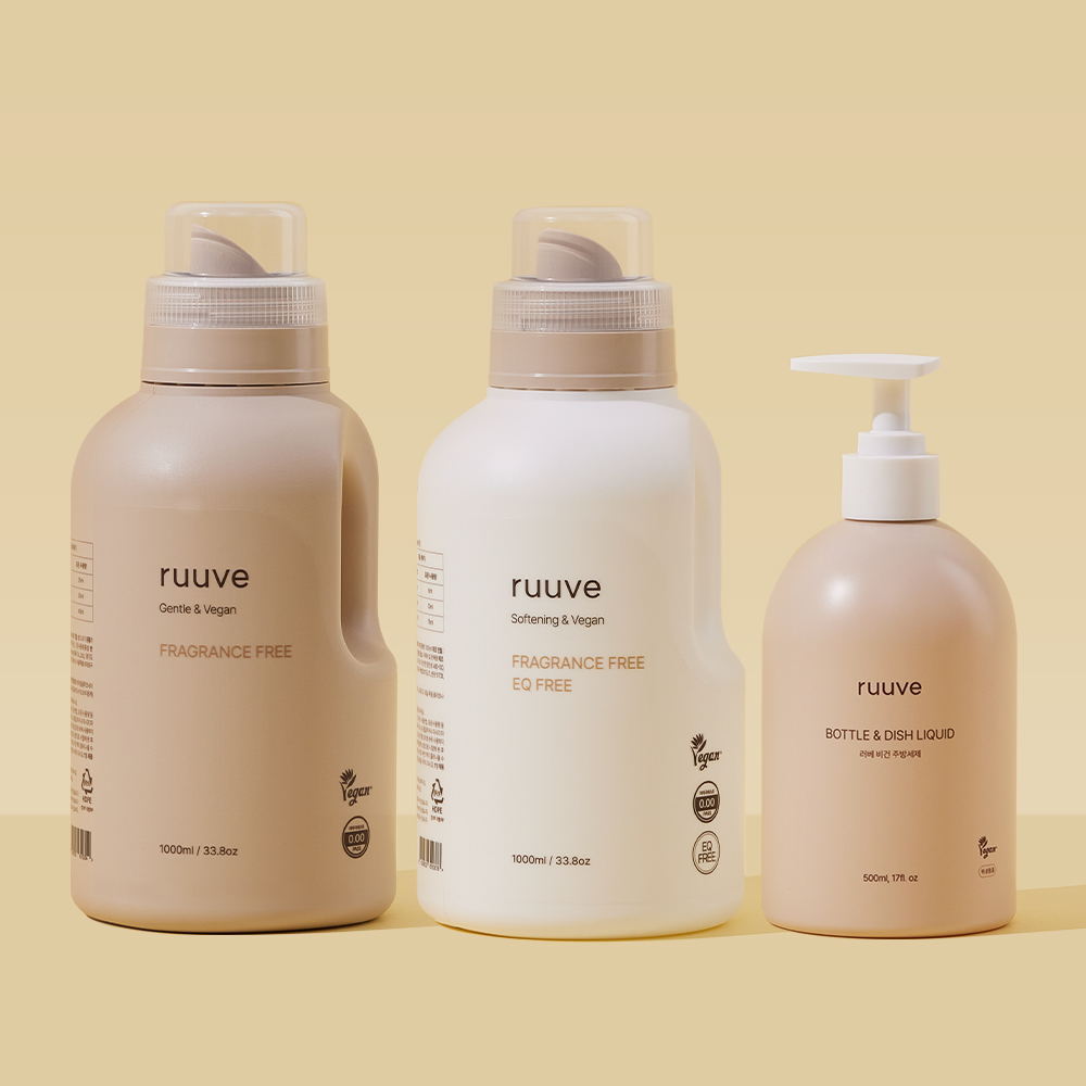 [리빙 베이직 세트] 러베 세탁세제 1L + 섬유유연제 1L + 주방세제 500ml - 상품 이미지
